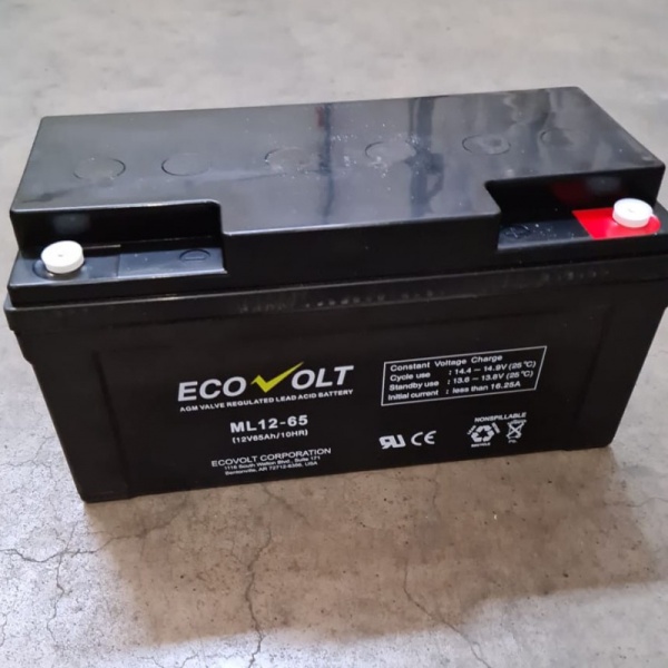 Аккумуляторная батарея ECOVOLT ML12-65