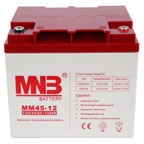 Аккумуляторная батарея MNB MM45-12 от магазина «LiderTeh» — электротехническое оборудование