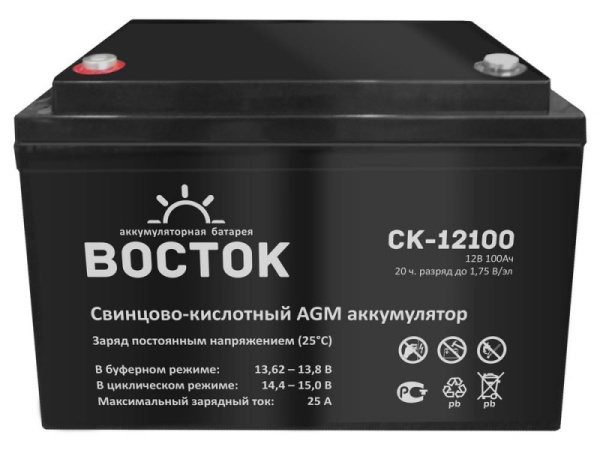 Аккумулятор ВОСТОК СК-12100 AGM